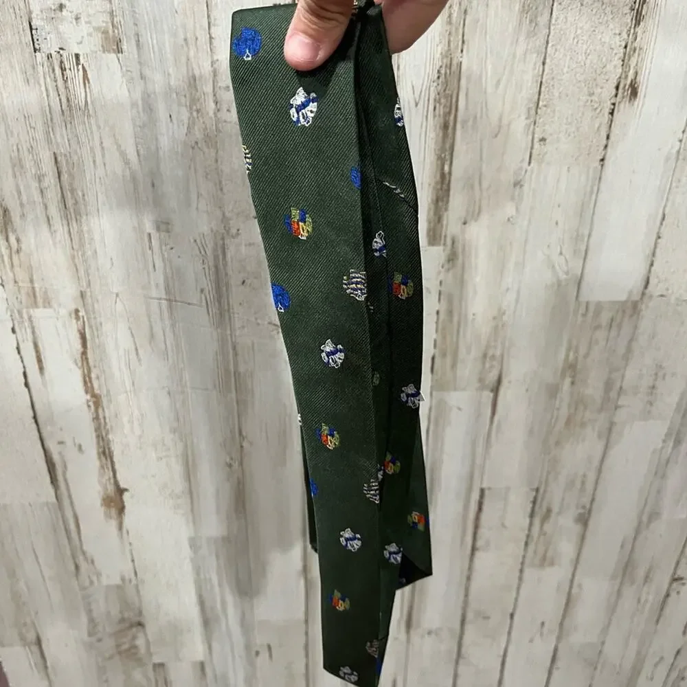 NWT JCrew Ludlow English 100% Silk Tie In Rugby Pattern